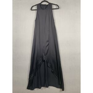 Stark X Dress Womens XS Black Maxi Sleeveless Layered Hem Long Made USA Rayon
